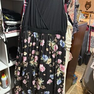 Torrid Black Dress with Floral Print